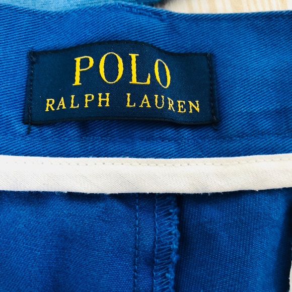 Polo Ralph Lauren Classic Blue Flat Front Shorts - Picture 5 of 7